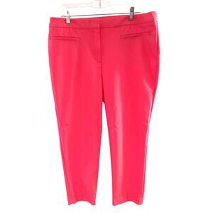 Chico's Fabulously Slimming Ankle Pants Sz 2.5 / US 14 Orange Tapered Flat Front